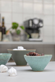 Mette Ditmer ELEMENTS Skålar 3 - pack Ø12xH6,5, Green tones - Azalea Home