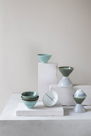 Mette Ditmer ELEMENTS Skålar 3 - pack Ø12xH6,5, Green tones - Azalea Home