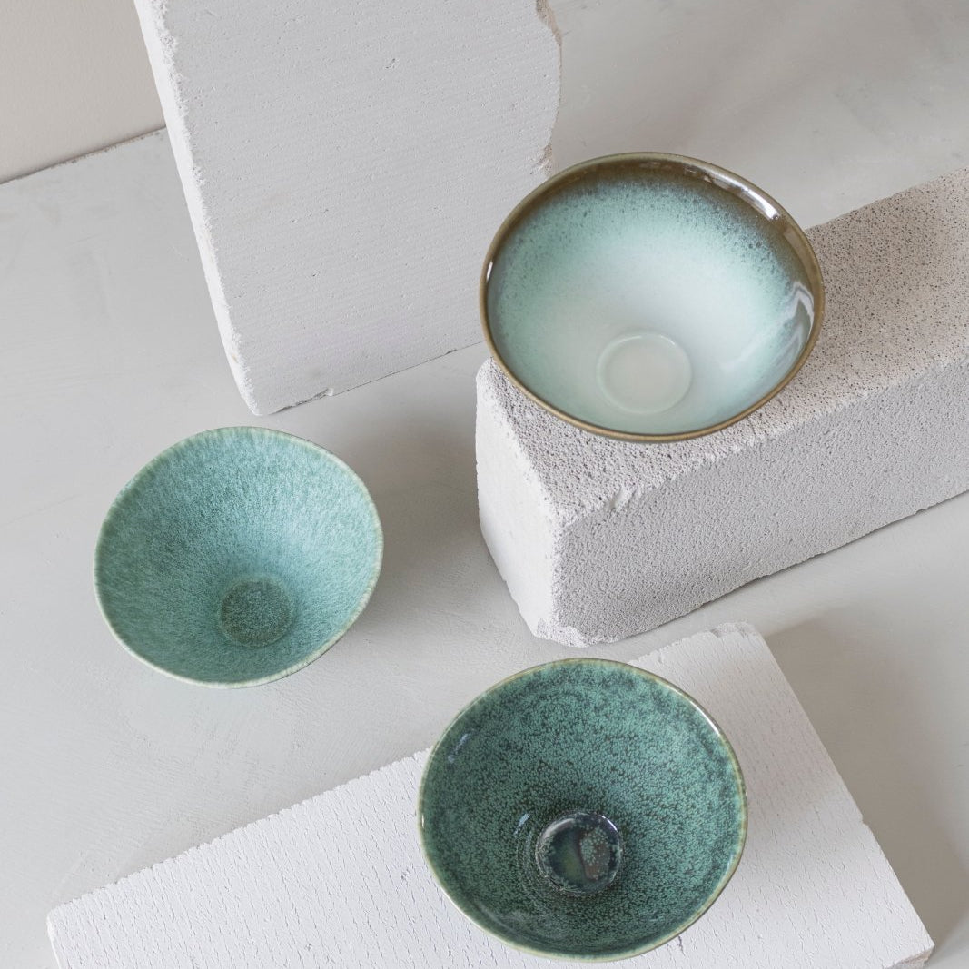 Mette Ditmer ELEMENTS Skålar 3 - pack Ø15,5xH9, Green tones - Azalea Home