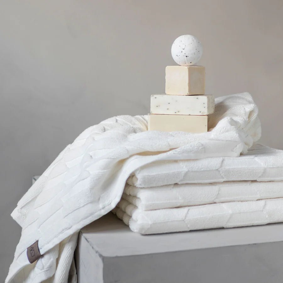 Mette Ditmer GEO Gästhandduk 2 - pack 35x55, Off - white - Azalea Home