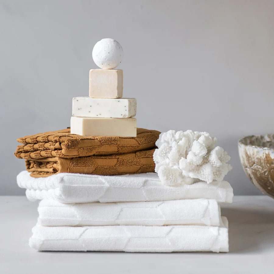 Mette Ditmer GEO Gästhandduk 2 - pack 35x55, Off - white - Azalea Home