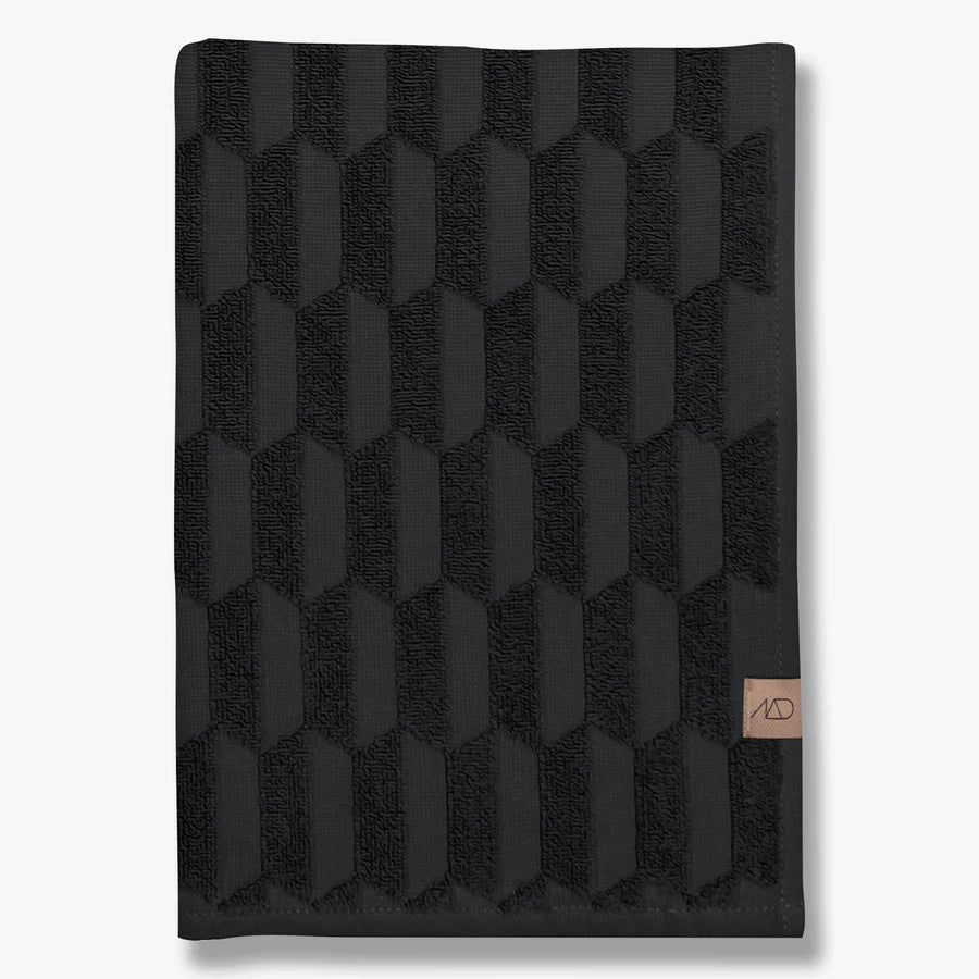 Mette Ditmer GEO Gästhandduk 2 - pack 35x55, Svart - Azalea Home
