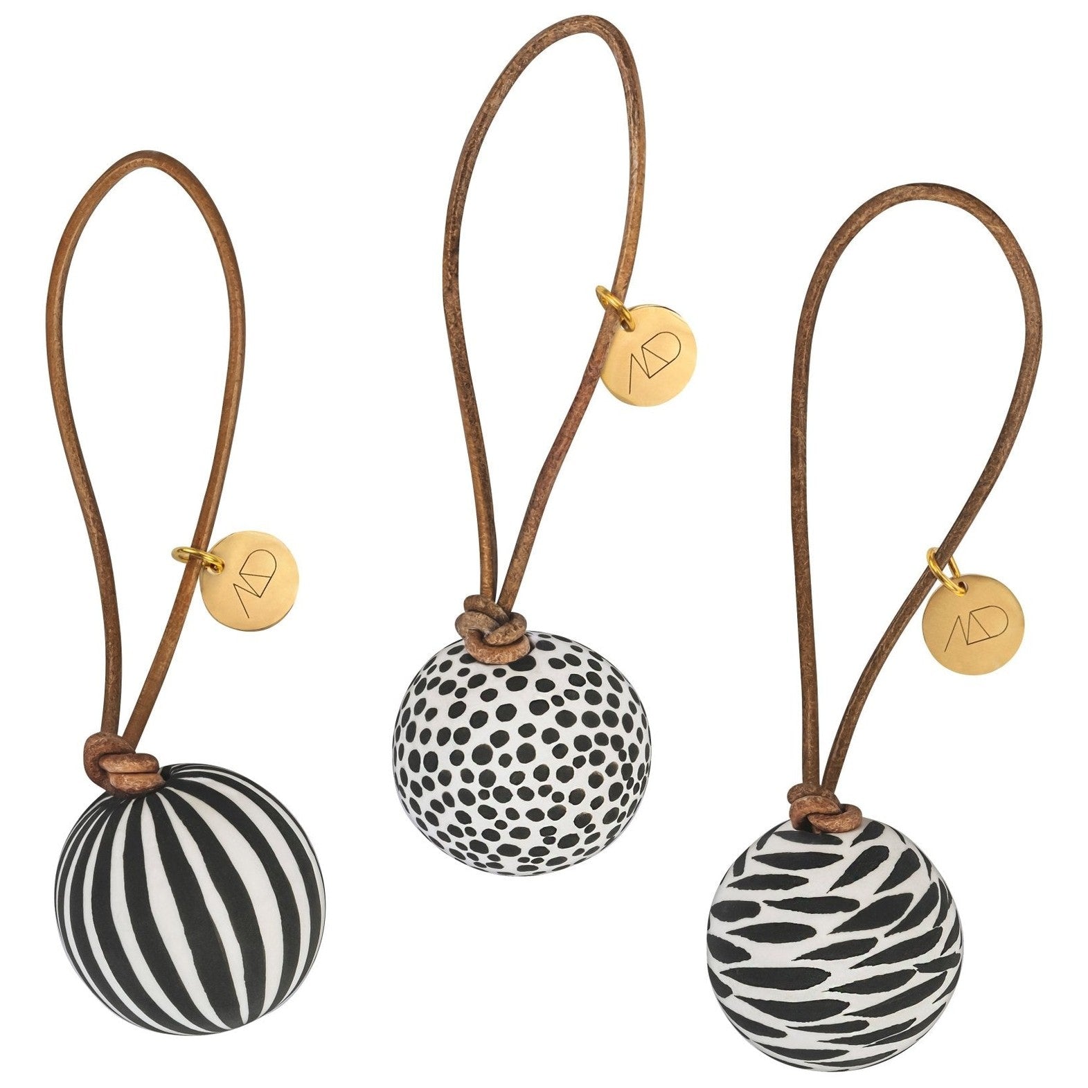 Mette Ditmer GLOBE Julgranskulor 3 - pack, Svart - Azalea Home