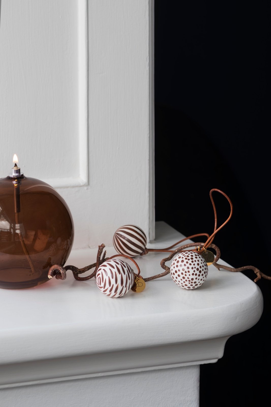 Mette Ditmer GLOBE Julgranskulor 3 - pack, Valnöt - Azalea Home