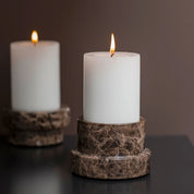 Mette Ditmer MARBLE Blockljusstake, Brun - Azalea Home