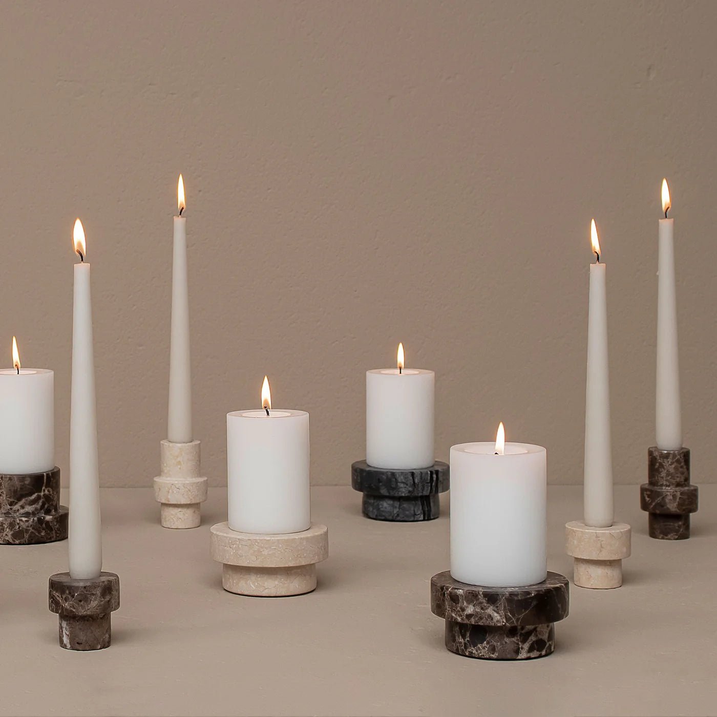 Mette Ditmer MARBLE Blockljusstake, Sand - Azalea Home