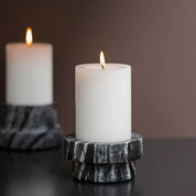 Mette Ditmer MARBLE Blockljusstake, Svart/grå - Azalea Home