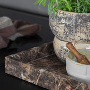 Mette Ditmer MARBLE Bricka, Brun - Azalea Home
