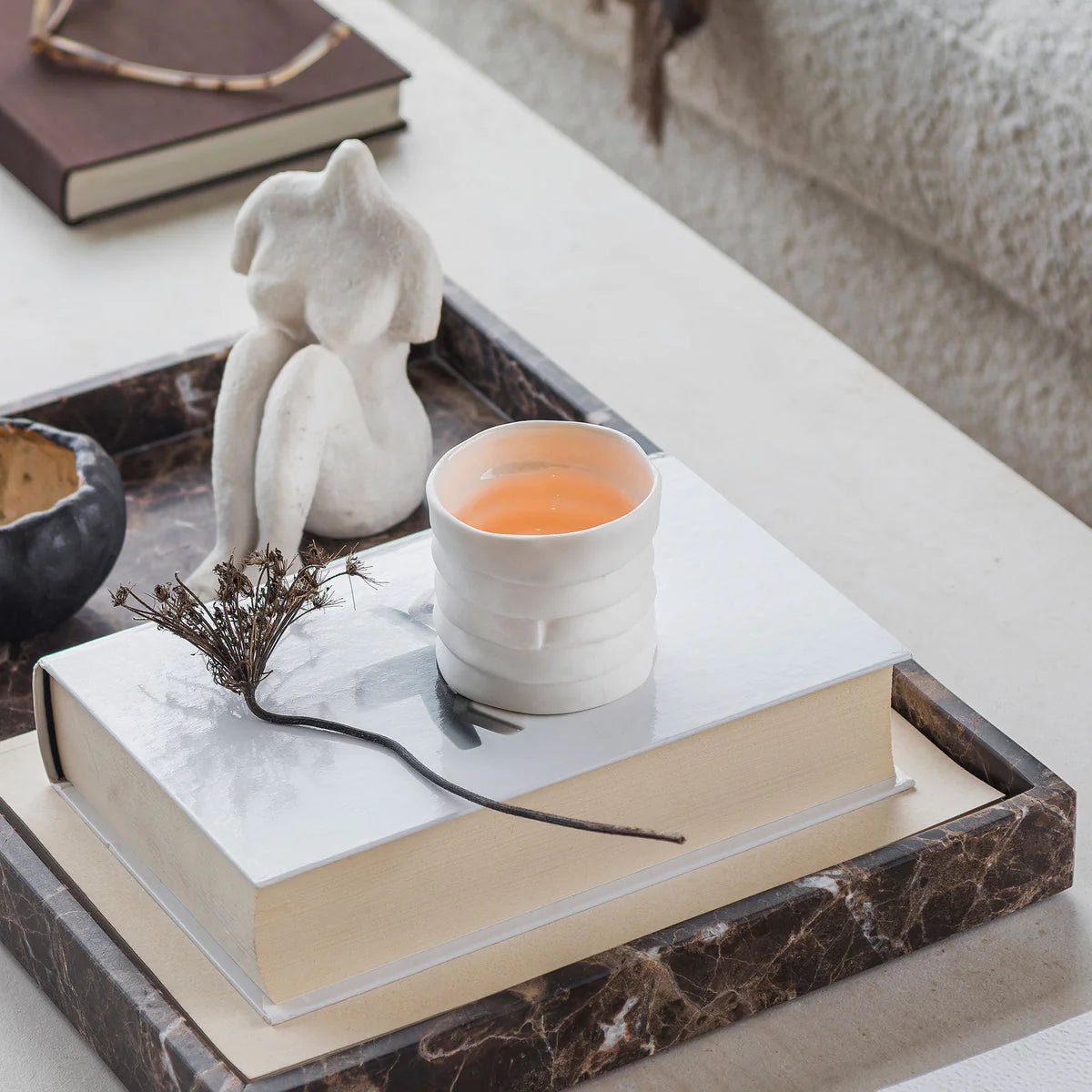 Mette Ditmer MARBLE Bricka, Brun - Azalea Home