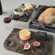 Mette Ditmer MARBLE Bricka, Svart/grå - Azalea Home