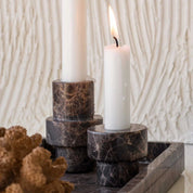 Mette Ditmer MARBLE Ljusstake, Brun - Azalea Home