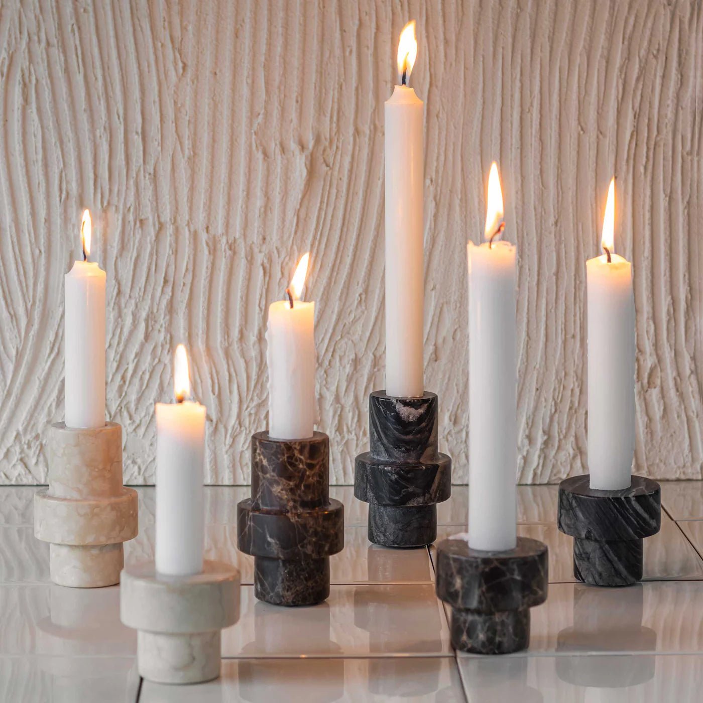 Mette Ditmer MARBLE Ljusstake, Brun - Azalea Home