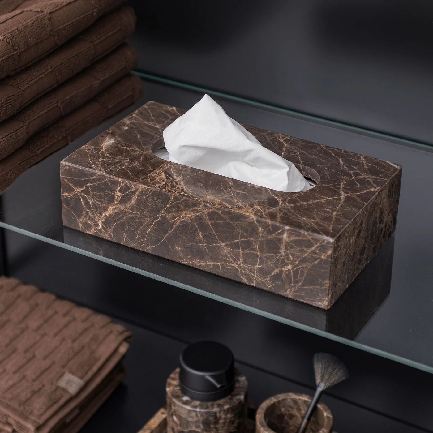 Mette Ditmer MARBLE Näsdukslåda, Brun - Azalea Home