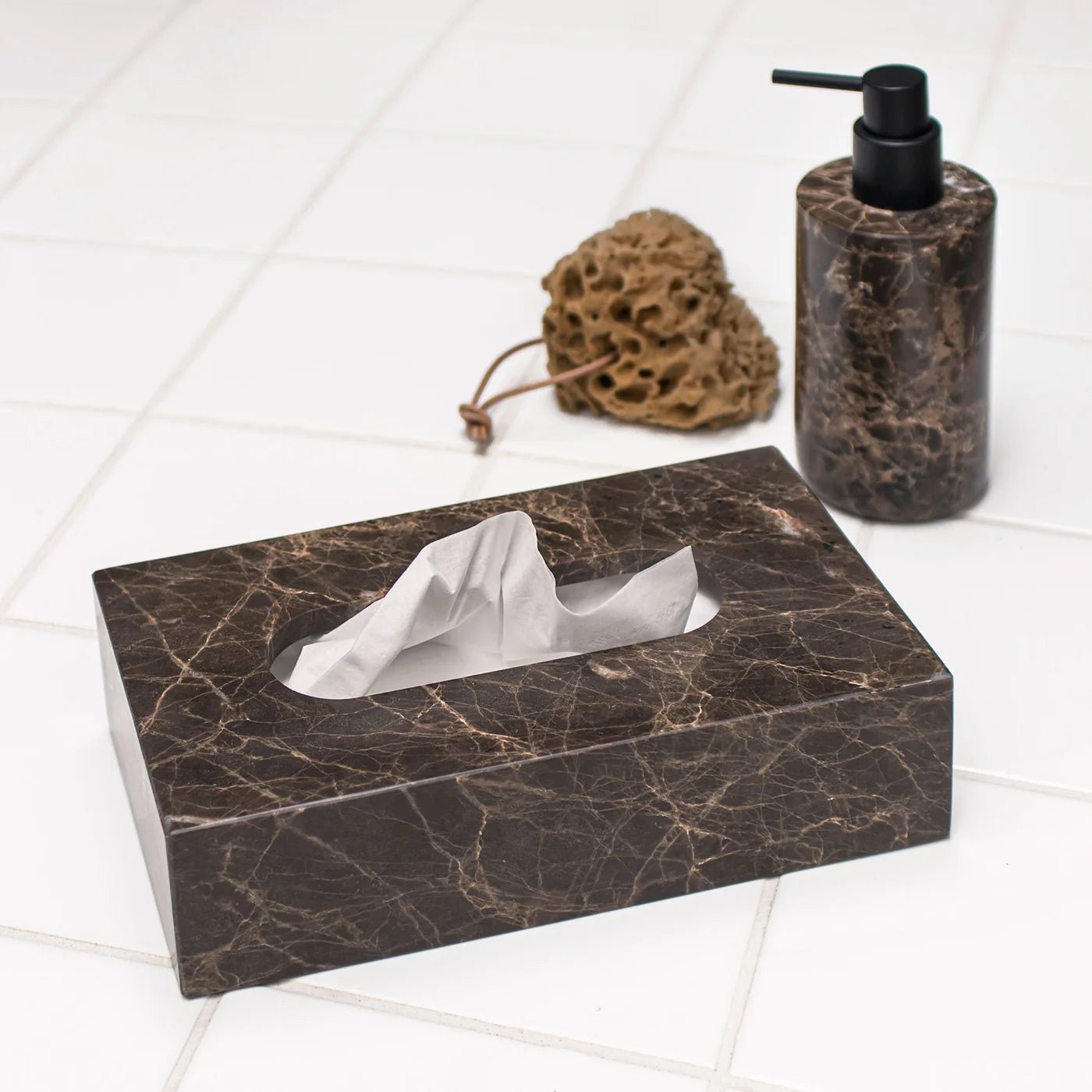 Mette Ditmer MARBLE Näsdukslåda, Brun - Azalea Home