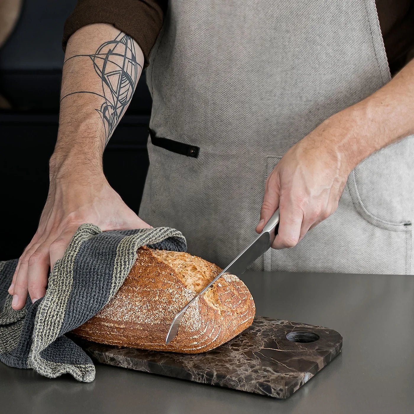 Mette Ditmer MARBLE Serveringsbricka, Brun - Azalea Home