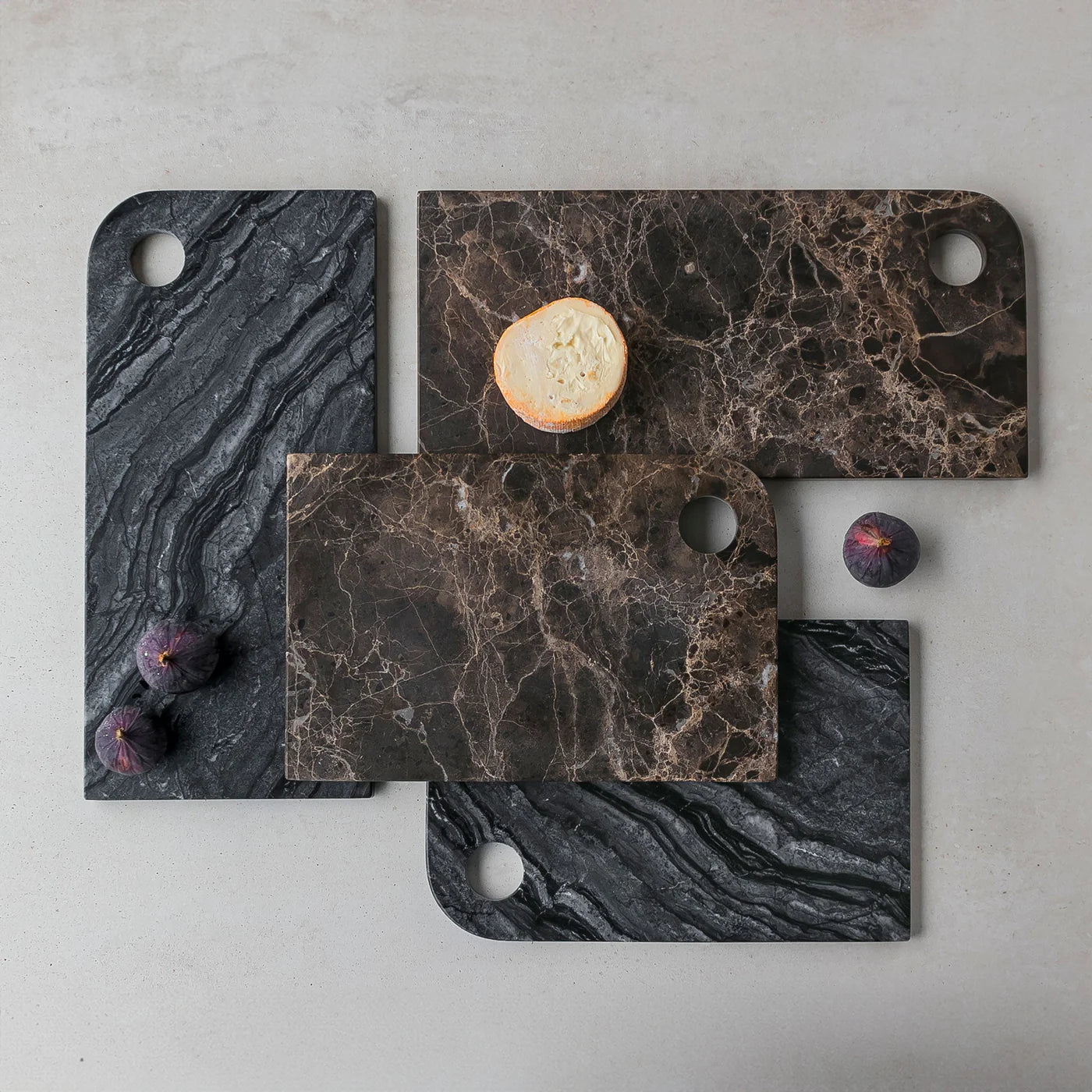 Mette Ditmer MARBLE Serveringsbricka, Svart/grå - Azalea Home
