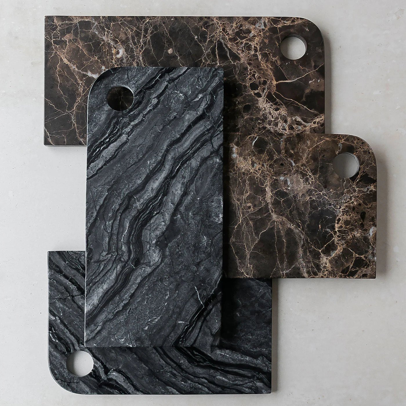 Mette Ditmer MARBLE Serveringsbricka, Svart/grå - Azalea Home