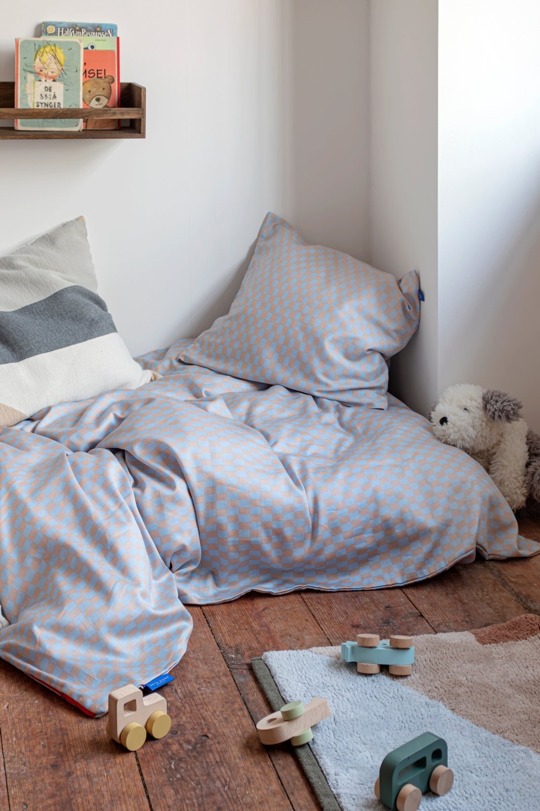 Mette Ditmer MINI Bäddset 70x100, Ljusblå / Tan - Azalea Home