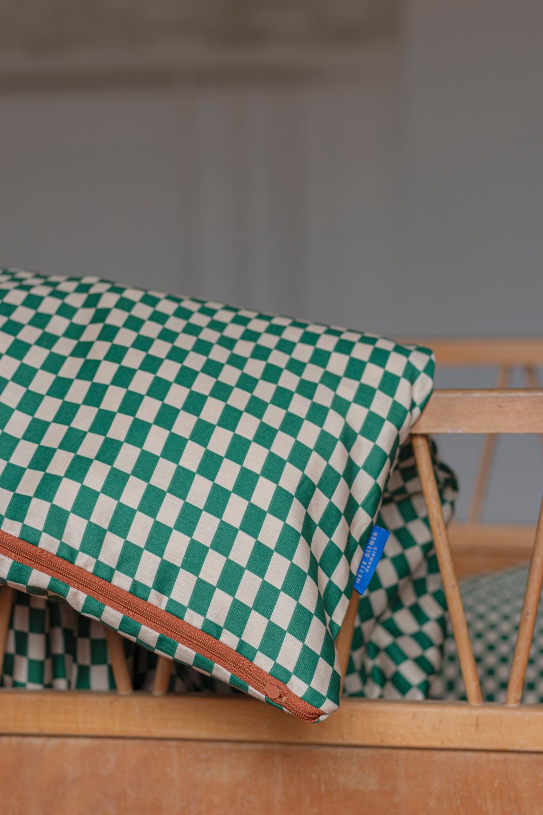 Mette Ditmer MINI Bäddset 70x100, Pine green / Tan - Azalea Home