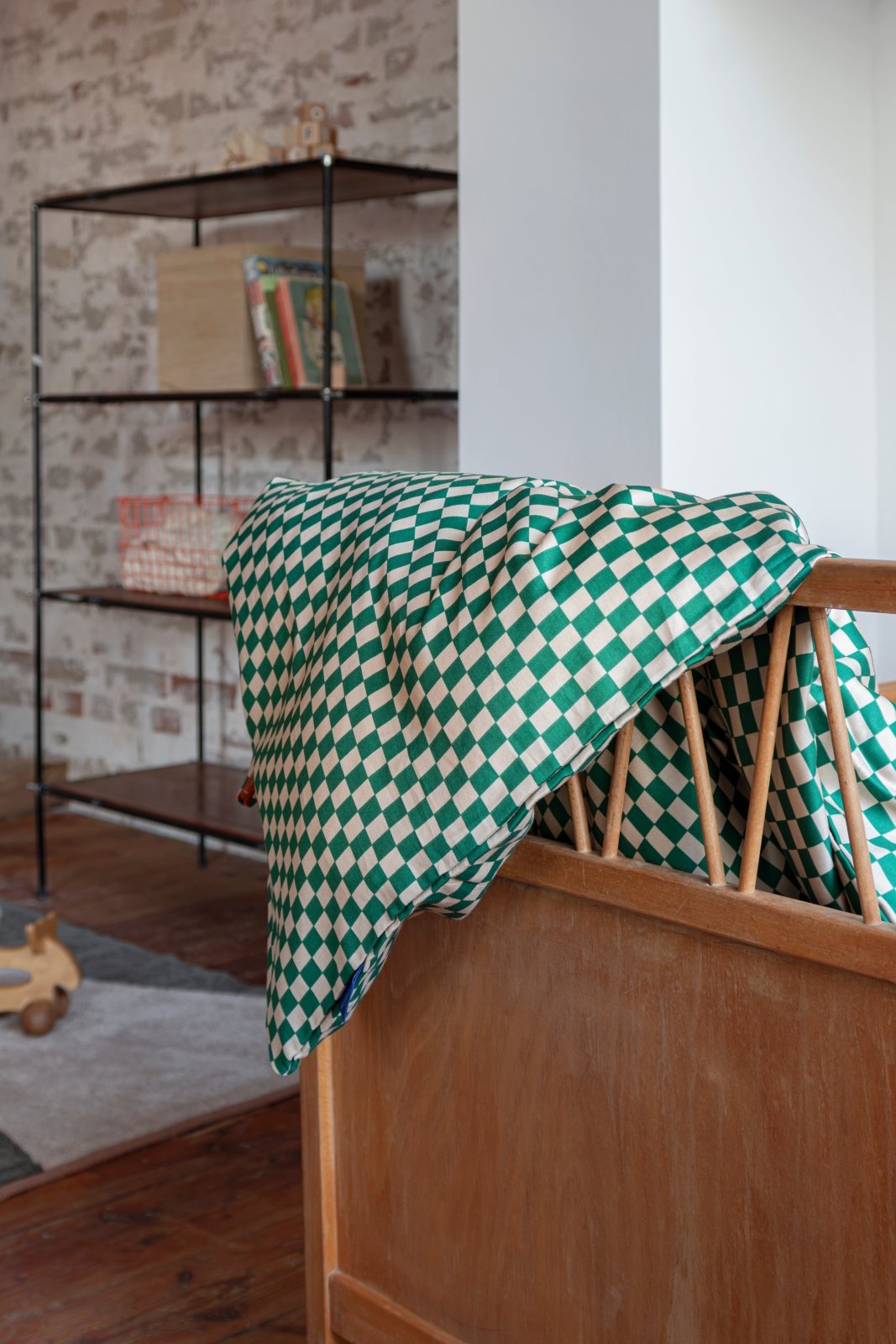 Mette Ditmer MINI Bäddset 70x100, Pine green / Tan - Azalea Home