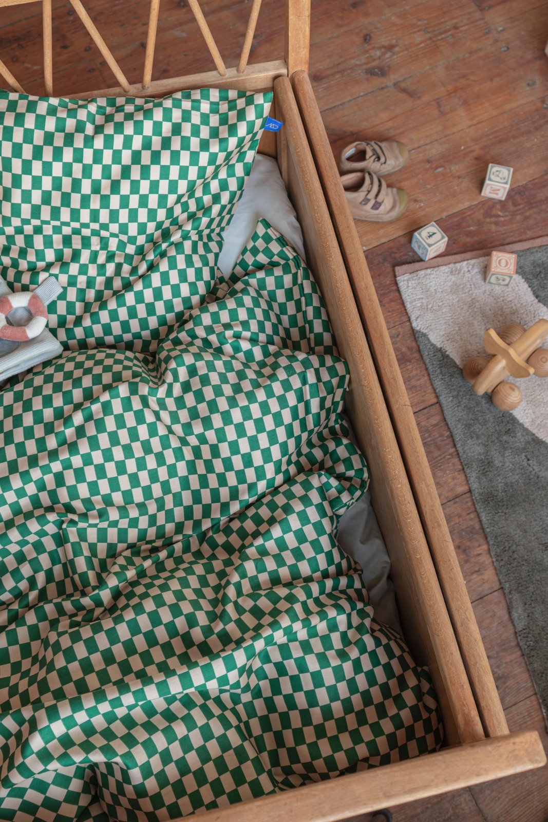 Mette Ditmer MINI Bäddset Junior, Pine green / Tan - Azalea Home