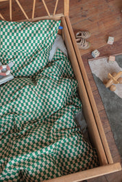 Mette Ditmer MINI Bäddset Junior, Pine green / Tan - Azalea Home
