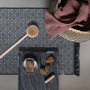 Mette Ditmer MOROCCO Badrumsmatta 50x80, Svart/vit - Azalea Home