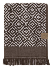 Mette Ditmer MOROCCO Handduk 50x90, Chocolate / Off - white - Azalea Home