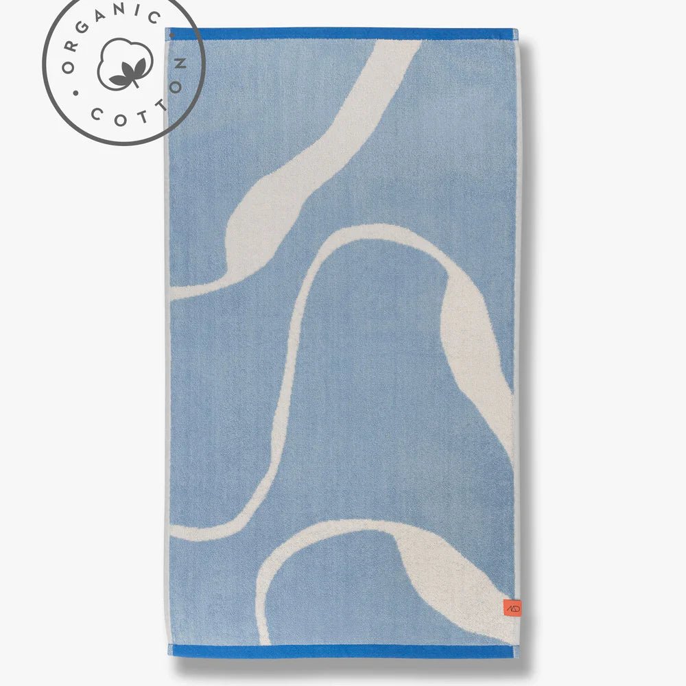 Mette Ditmer NOVA ARTE Badhandduk 70x133, Blå / Off - white - Azalea Home
