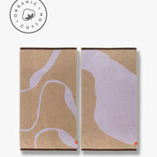 Mette Ditmer NOVA ARTE Badhandduk 70x133, Sand / Lila - Azalea Home