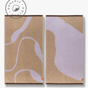 Mette Ditmer NOVA ARTE Badhandduk 70x133, Sand / Lila - Azalea Home