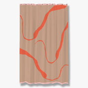 Mette Ditmer NOVA ARTE Duschdraperi 150x200, Latte / Orange - Azalea Home