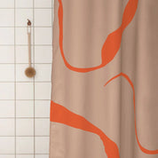 Mette Ditmer NOVA ARTE Duschdraperi 150x200, Latte / Orange - Azalea Home