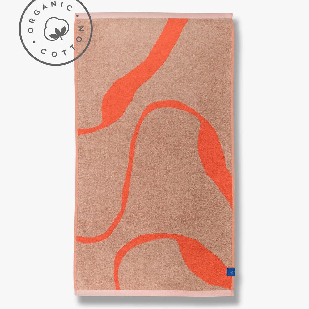 Mette Ditmer NOVA ARTE Gästhandduk 2 - pack 40x55, Latte / Orange - Azalea Home