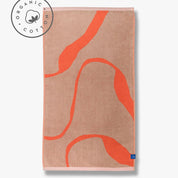 Mette Ditmer NOVA ARTE Gästhandduk 2 - pack 40x55, Latte / Orange - Azalea Home