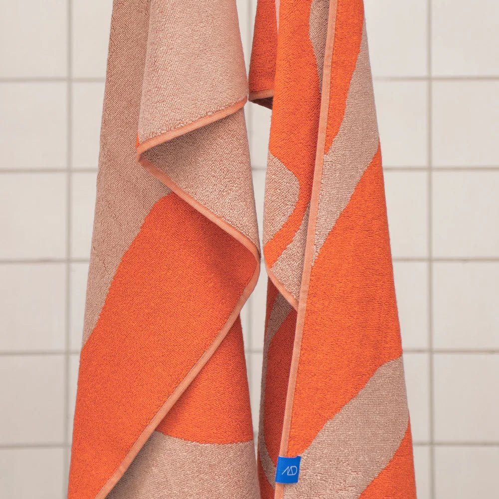 Mette Ditmer NOVA ARTE Gästhandduk 2 - pack 40x55, Latte / Orange - Azalea Home