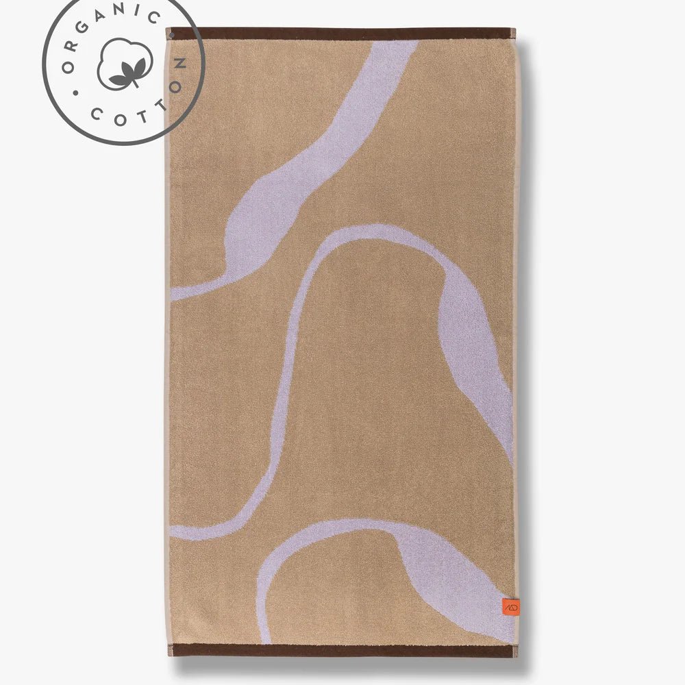 Mette Ditmer NOVA ARTE Gästhandduk 2 - pack 40x55, Sand / Lila - Azalea Home