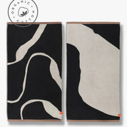 Mette Ditmer NOVA ARTE Gästhandduk 2 - pack 40x55, Svart / Off - white - Azalea Home