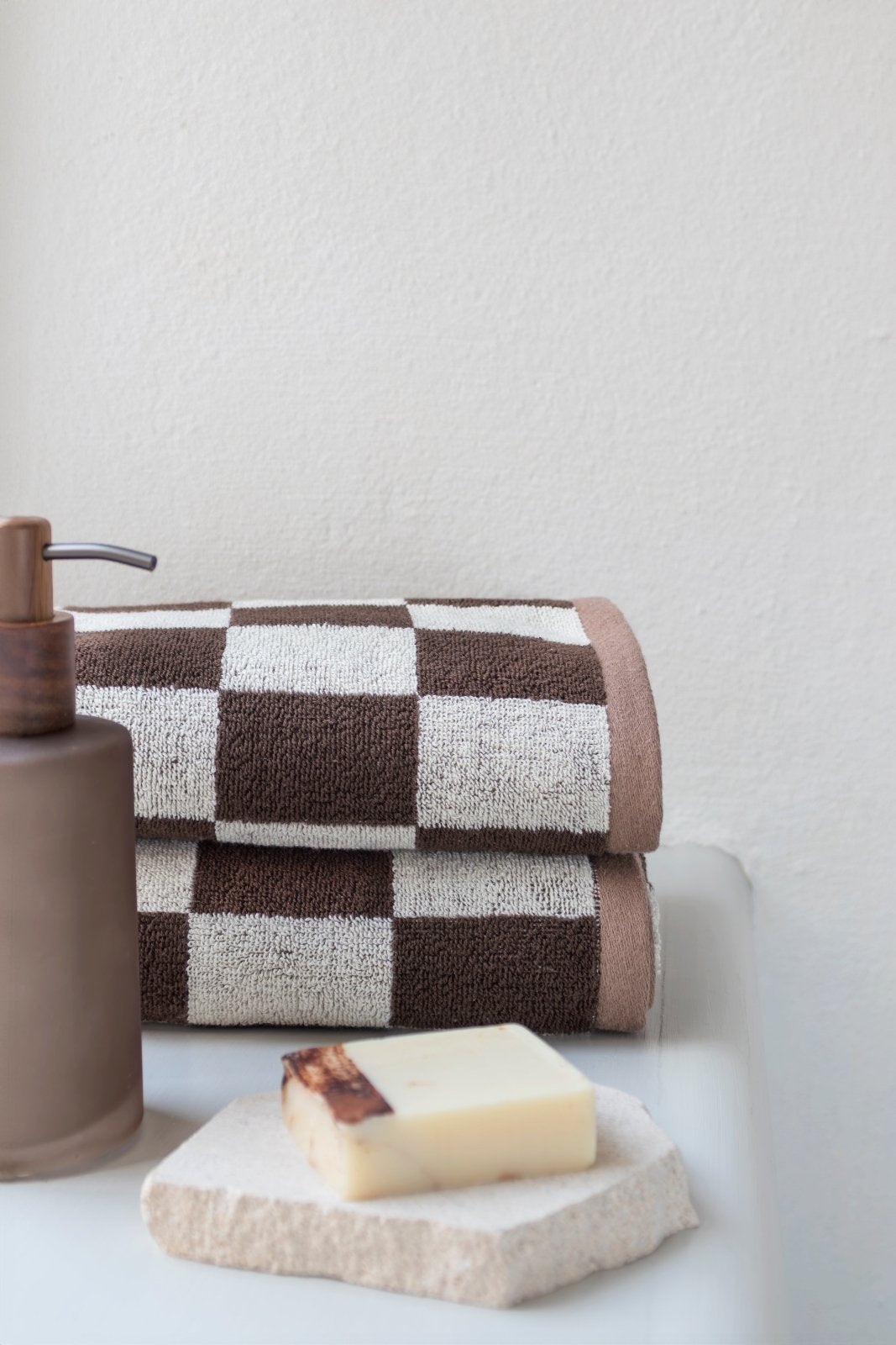 Mette Ditmer RETRO Gästhandduk 2 - pack 40x55, Chocolate - Azalea Home