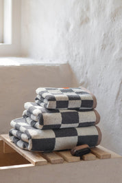Mette Ditmer RETRO Gästhandduk 2 - pack 40x55, Mörkgrå - Azalea Home