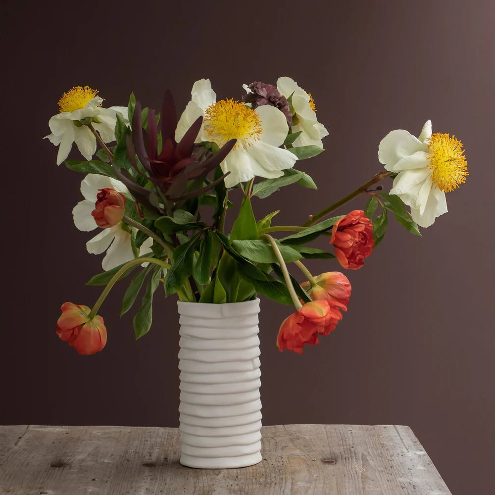 Mette Ditmer RIBBON Vas, Off - white - Azalea Home