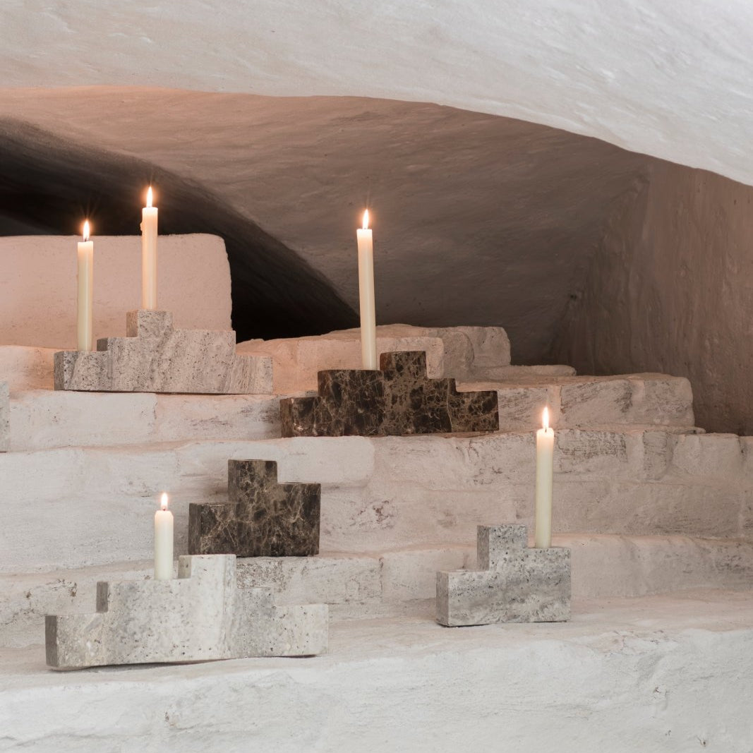 Mette Ditmer STEP Ljusstake, Chalk - Azalea Home