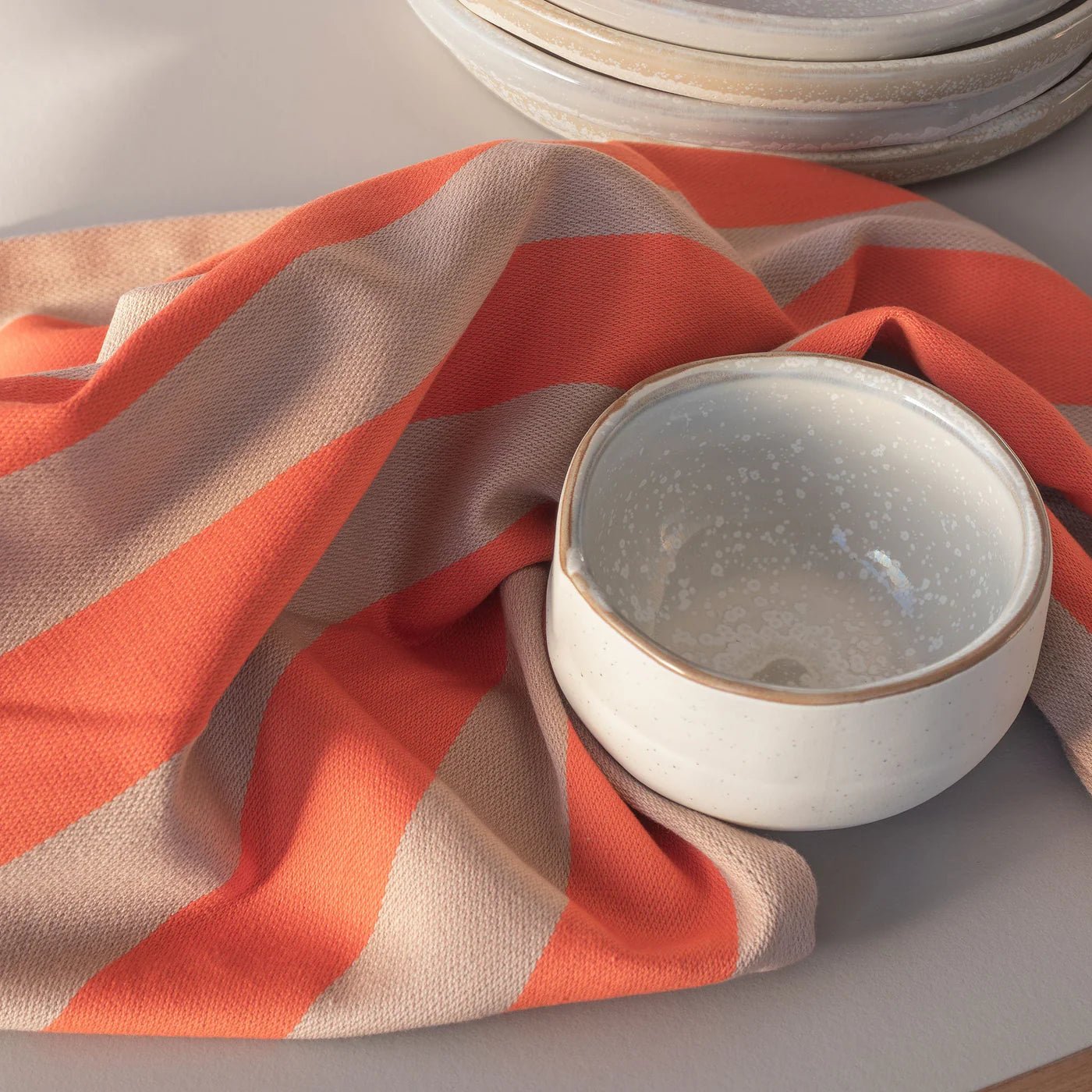 Mette Ditmer STRIPES Kökshandduk 2 - pack, Latte - Azalea Home