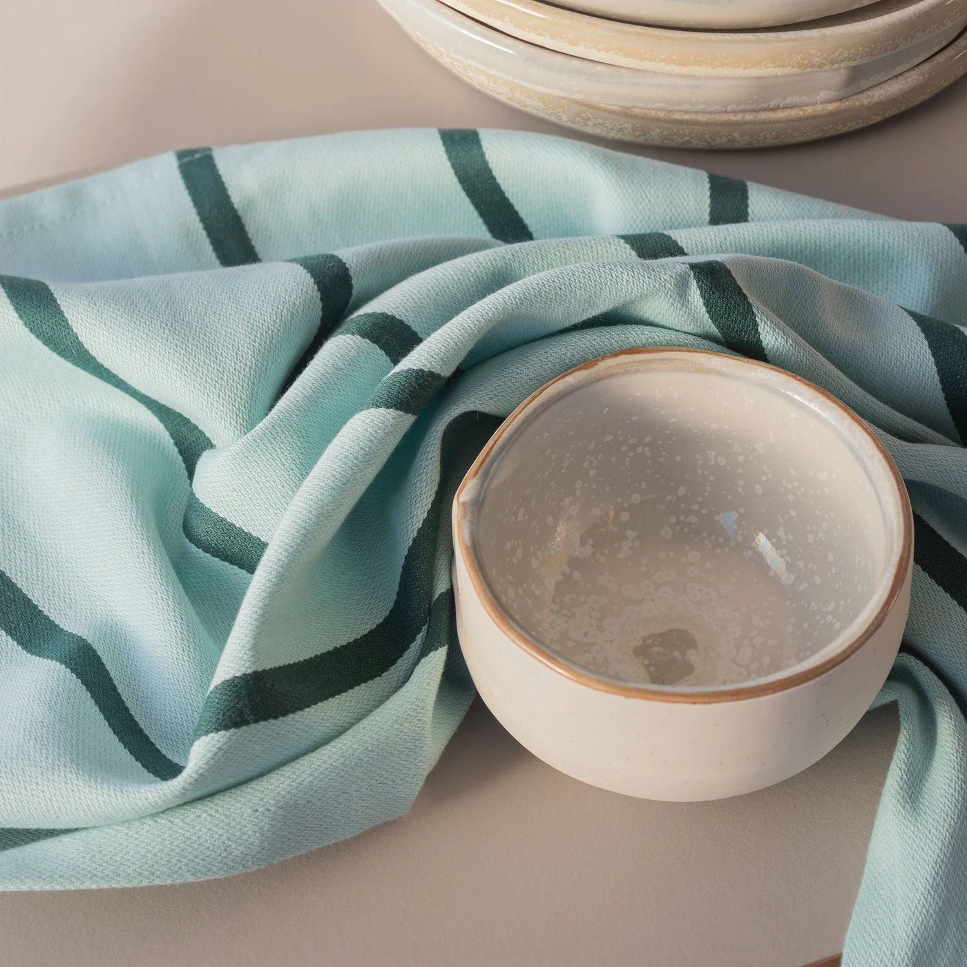 Mette Ditmer STRIPES Kökshandduk 2 - pack, Mint - Azalea Home