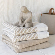 Mette Ditmer TILE STONE Badhandduk 70x140, Sand / Off - white - Azalea Home