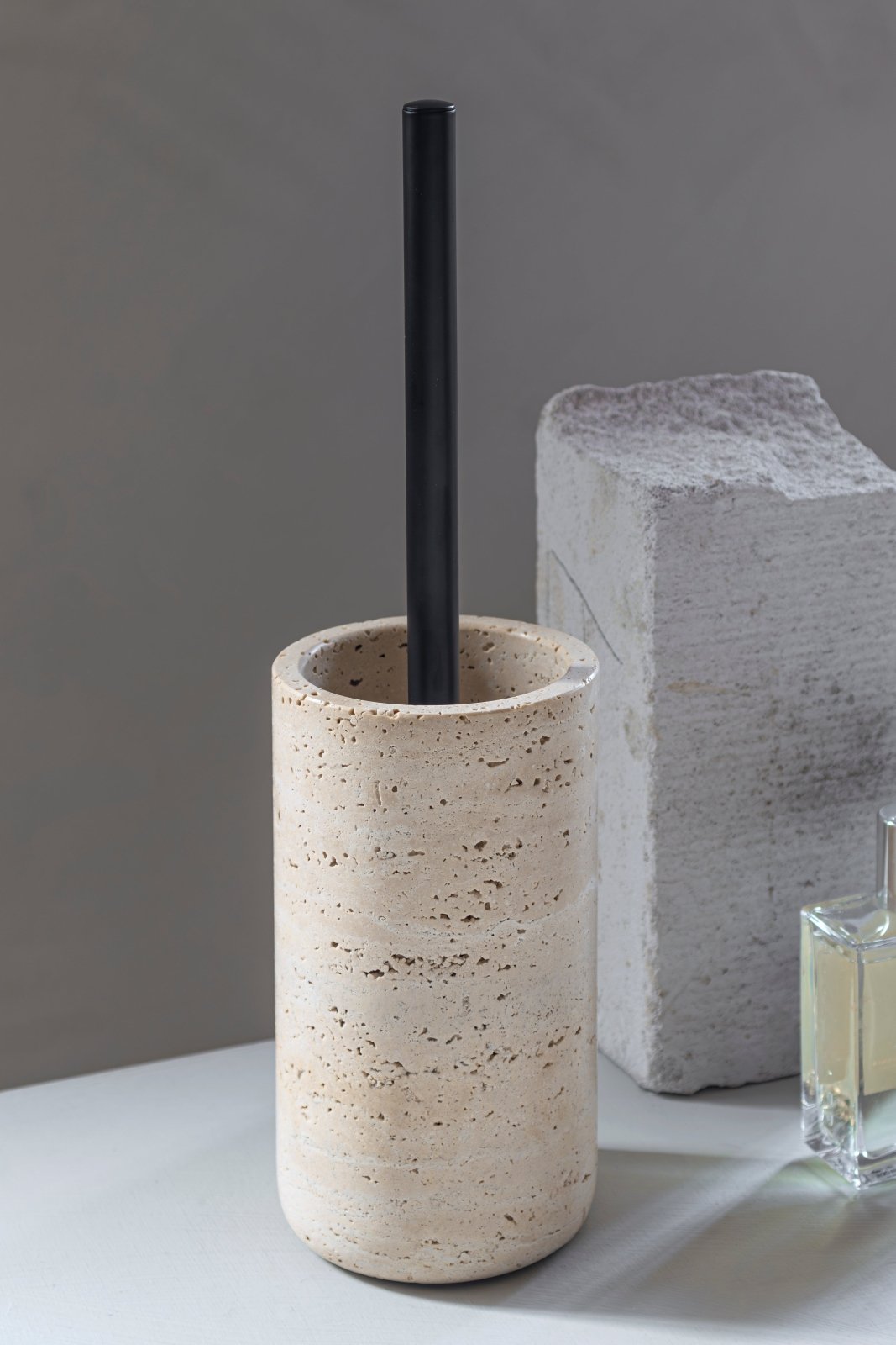 Mette Ditmer TRAVERTINE Toalettborste, Linne - Azalea Home