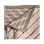 Mogihome Duschhandduk Masumi Rand 70x140, Brun - Azalea Home