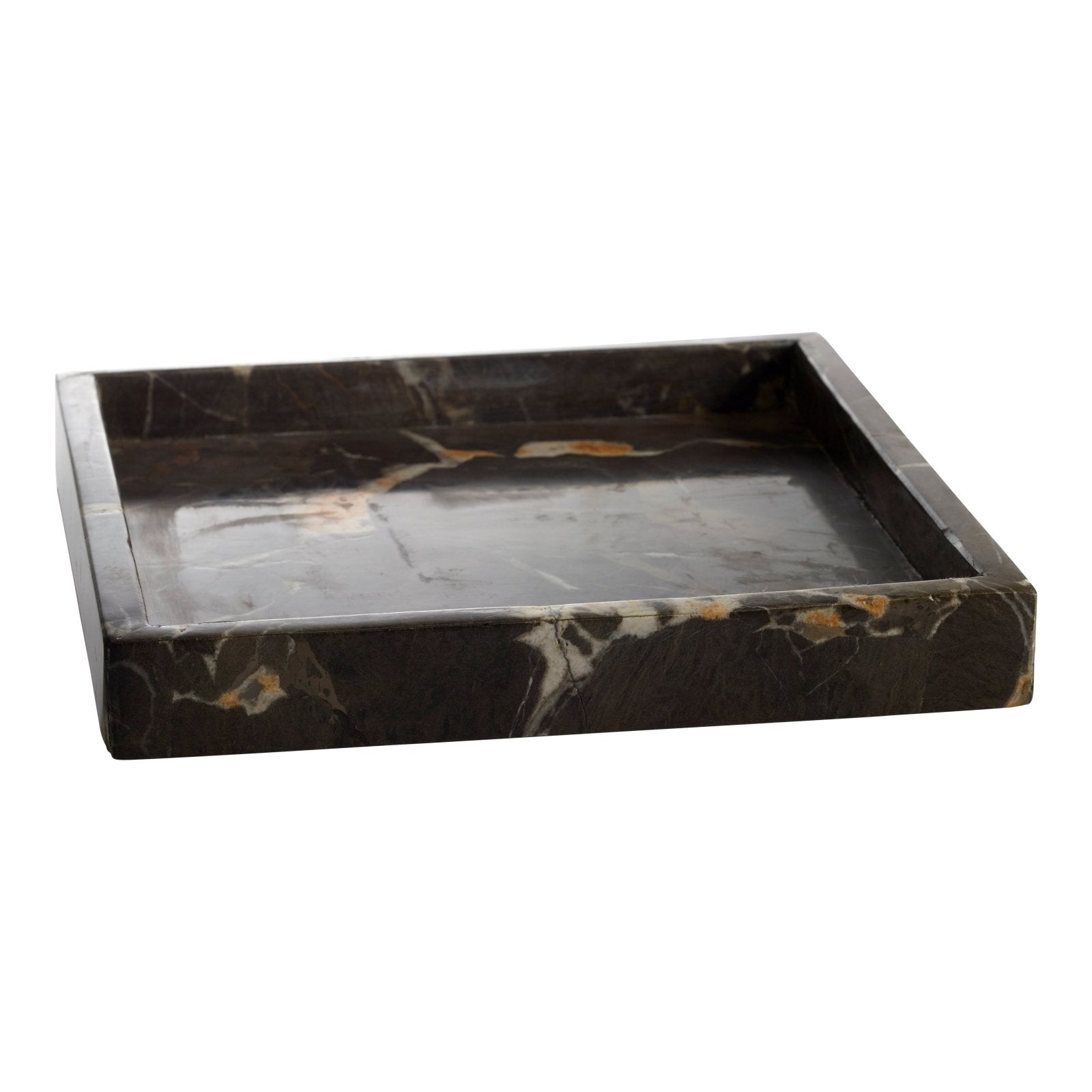 Mogihome Fyrkantig Bricka Marmor 31x31x4, Brun - Azalea Home