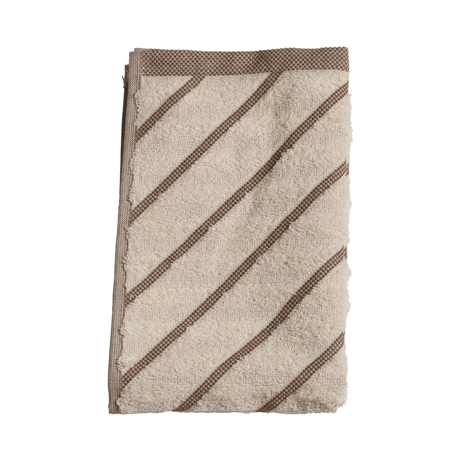 Mogihome Gästhandduk Masumi Rand 30X50, Brun - Azalea Home
