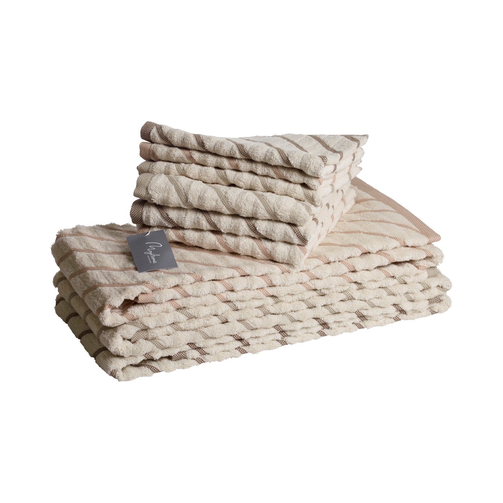 Mogihome Gästhandduk Masumi Rand 30X50, Grön - Azalea Home